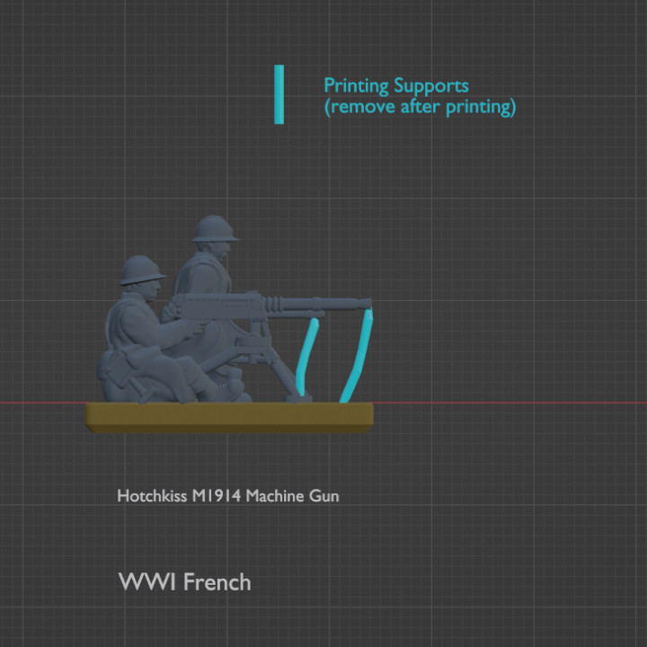 German and French WW1 Machinegun Teams 1:72 Scale image