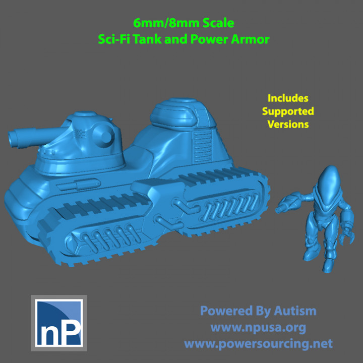 6mm/8mm Power Armor and Tanks for sci-fi games