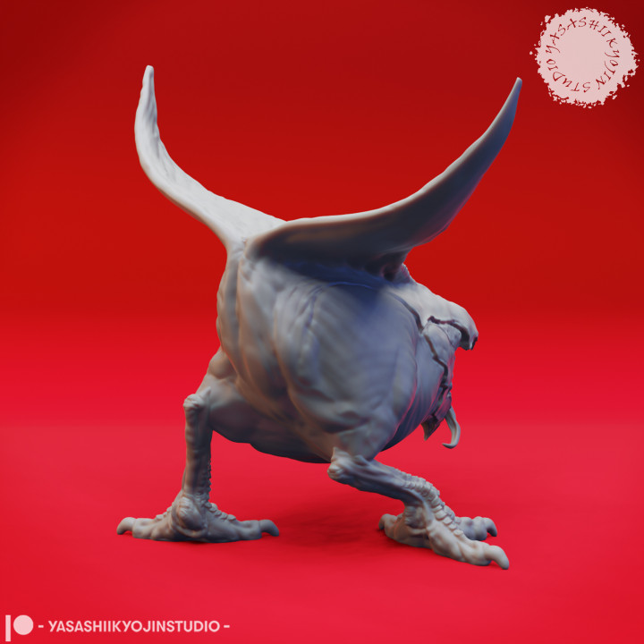 Screeching Abyssal Chicken - Tabletop Miniature (Pre-Supported) image
