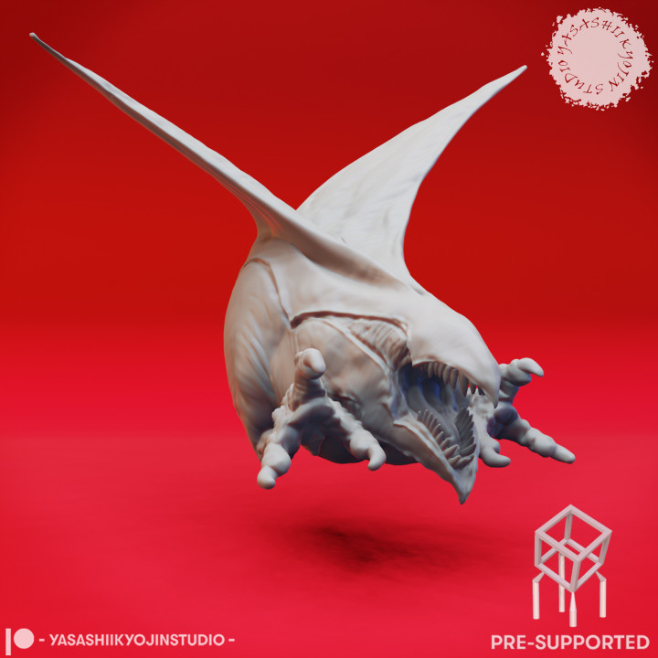 Flying Abyssal Chicken - Tabletop Miniature (Pre-Supported) image