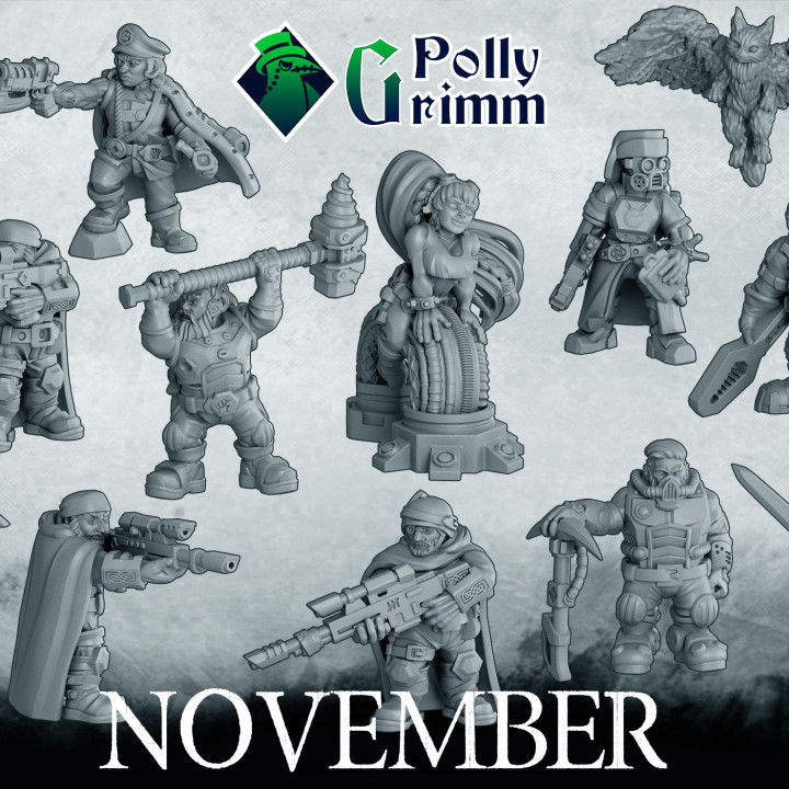 Sci-fi tabletop miniature. Galaxy Dwarves set. Medic, nurse