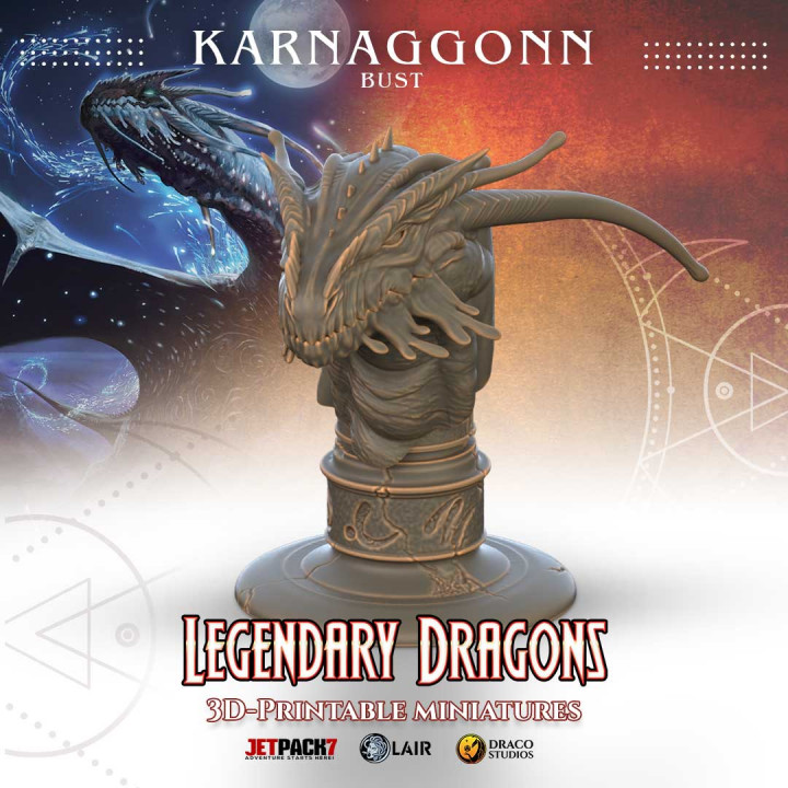 Karnaggonn Bust from Legendary Dragons's Cover