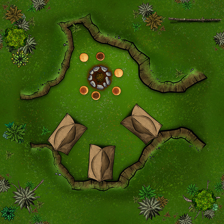 Forbidden Forest - Modular Digital Fantasy DnD Terrain Battle Map Tiles image