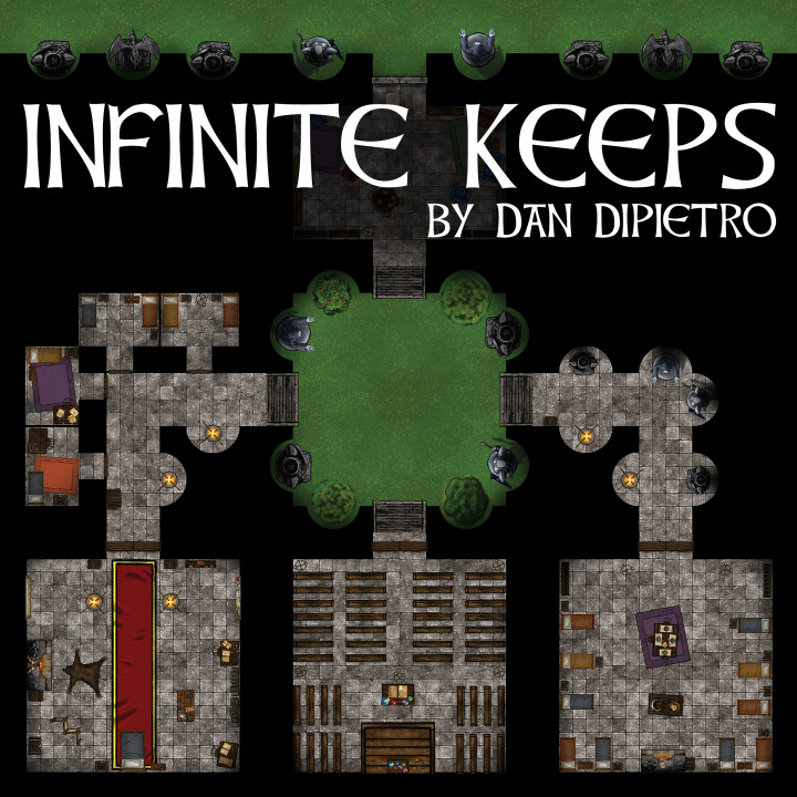 Infinite Keeps - Modular Digital Fantasy DnD Terrain Battle Maps image
