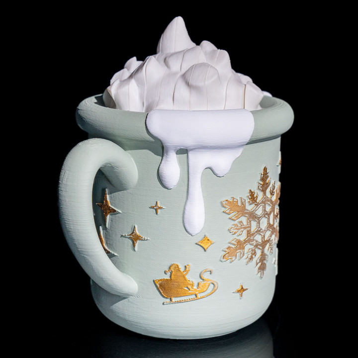 3D Printable Hot Chocolate Puzzle Mug by Stlflix