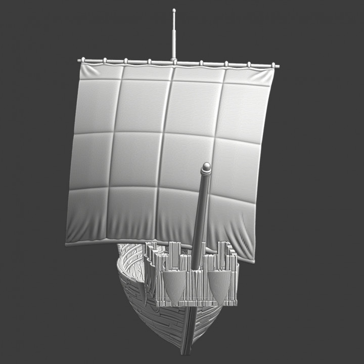 Medieval warship - Kogge with two castles image