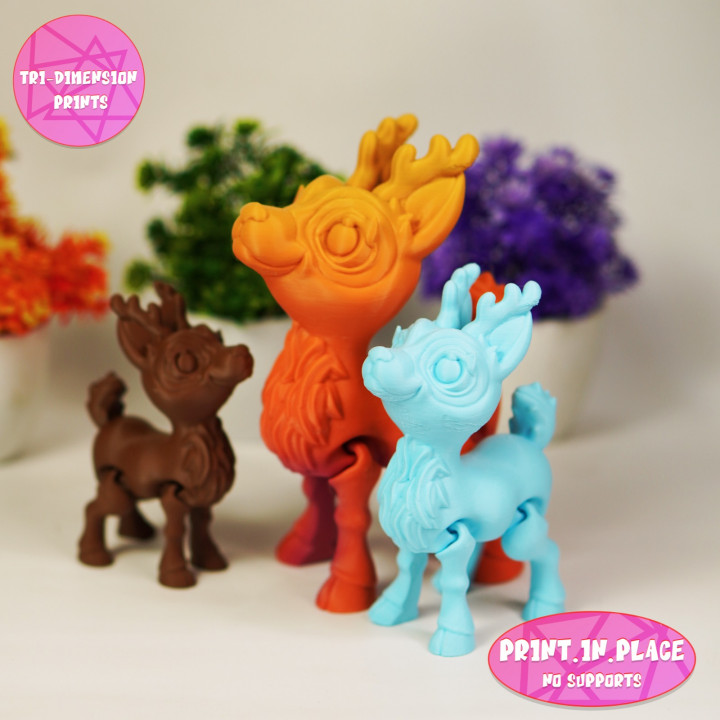 PRINT-IN-PLACE CUTE FLEXI REINDEER