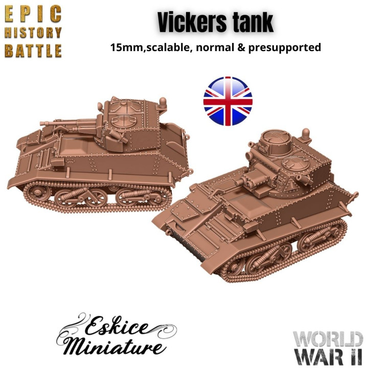 Vickers tank - 15mm for EHB