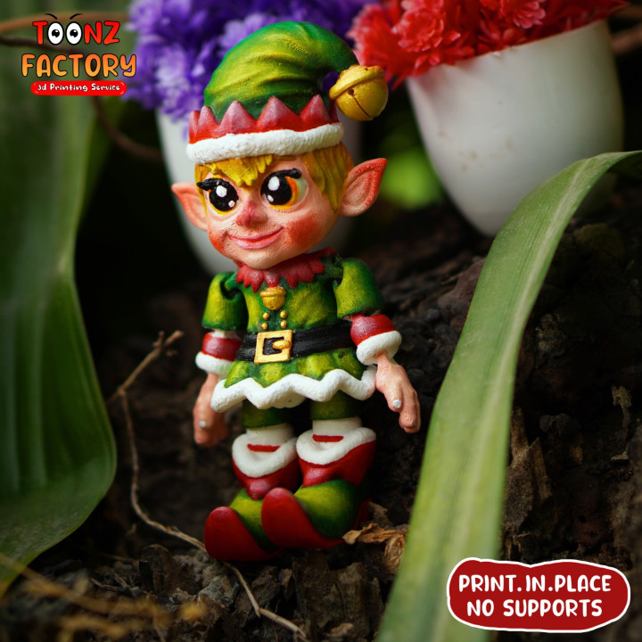 PRINT-IN-PLACE CUTE FLEXI ELF ARTICULATED image