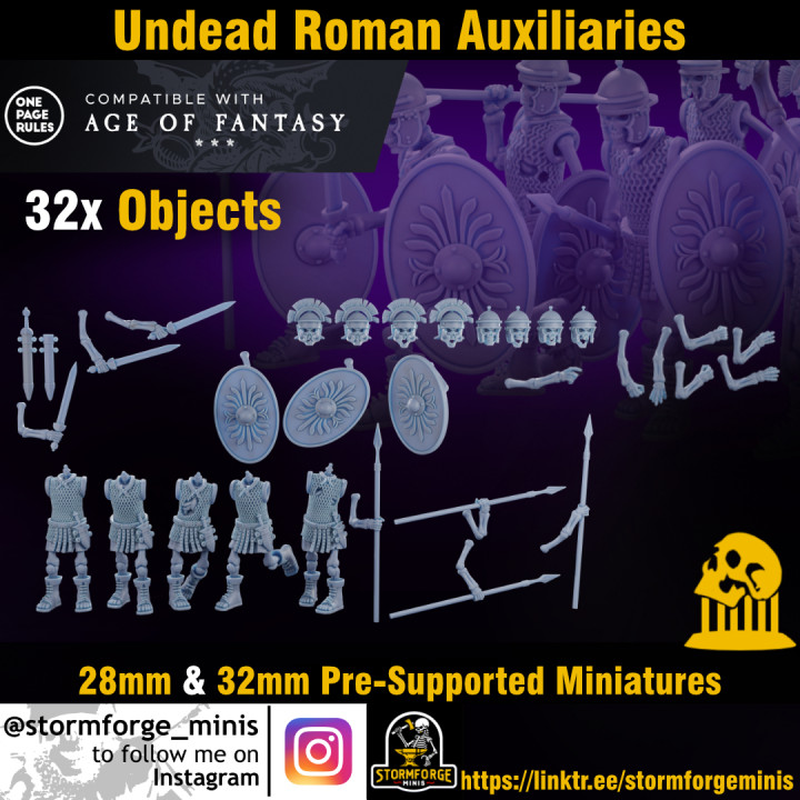 Undead Roman Auxiliaries Set 28mm&32mm Supported image