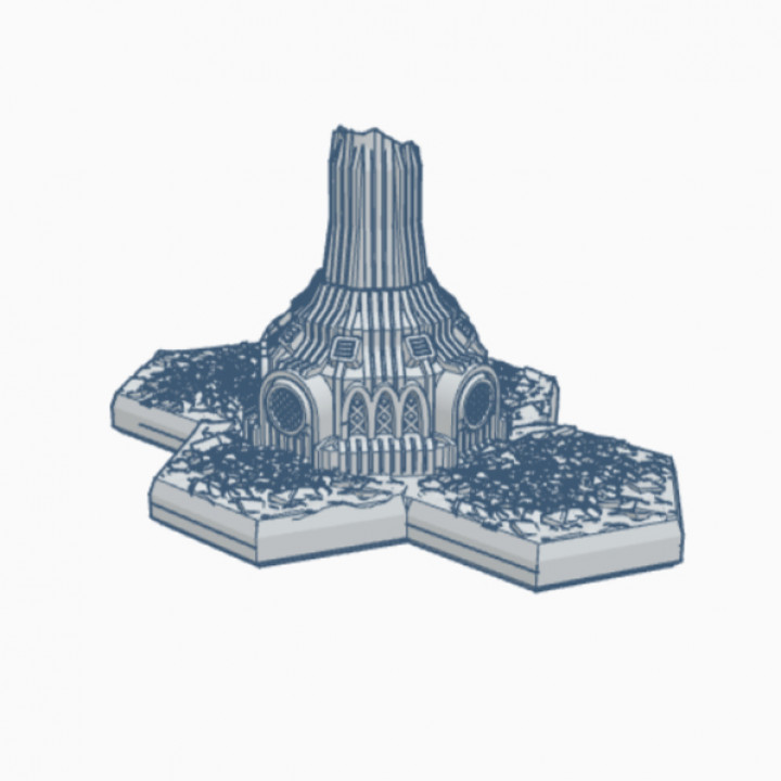 Ruined Tech Cult Refinery Hex Map Scale