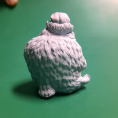 Picture of print of Christmas Owlbear Miniature - Pre-Supported