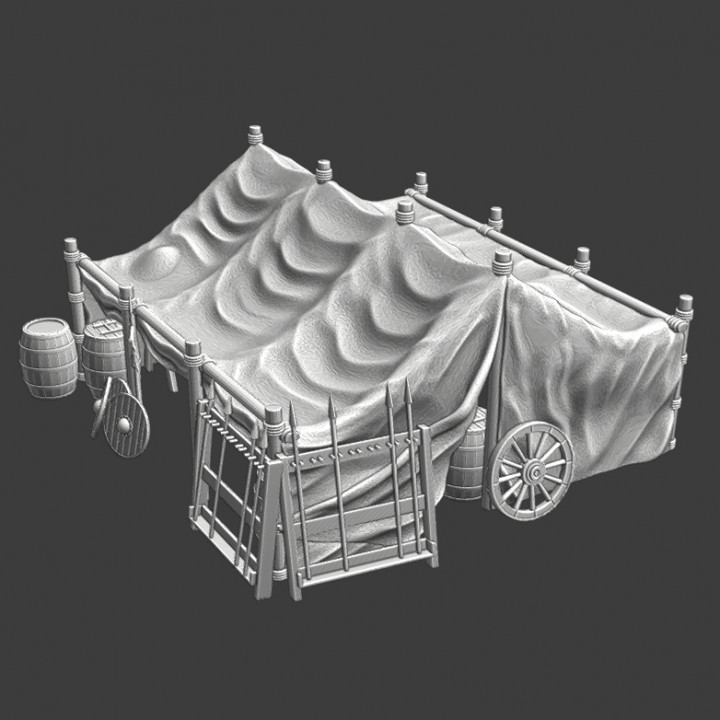 Large medieval camp tent - Wargaming props image
