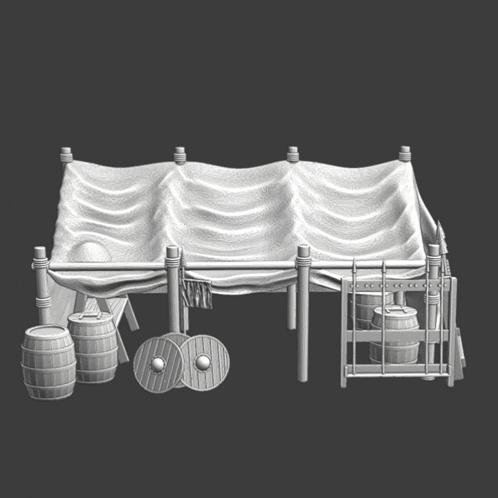 Large medieval camp tent - Wargaming props