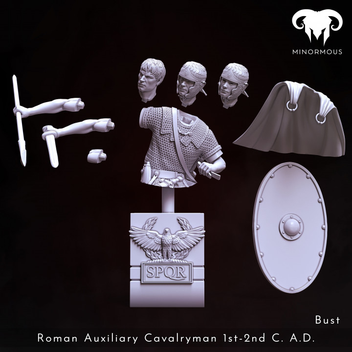 Bust - Roman Auxiliary Cavalryman 1st-2nd C. A.D.  Riding with Rome! image