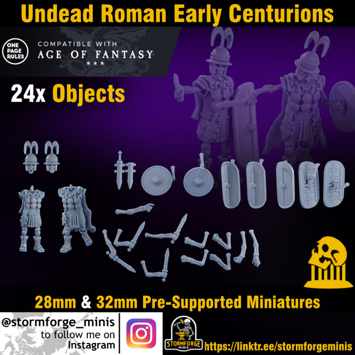 Undead Roman Early Centurion Set 28mm&32mm Supported image