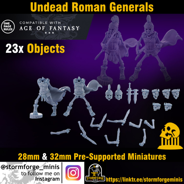 Undead Roman Generals Set 28mm&32mm Supported image