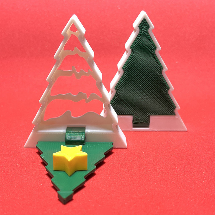 CHRISTMAS TREE, CHRISTMAS CARD, CELL PHONE HOLDER, DESKTOP MOBILE STAND image