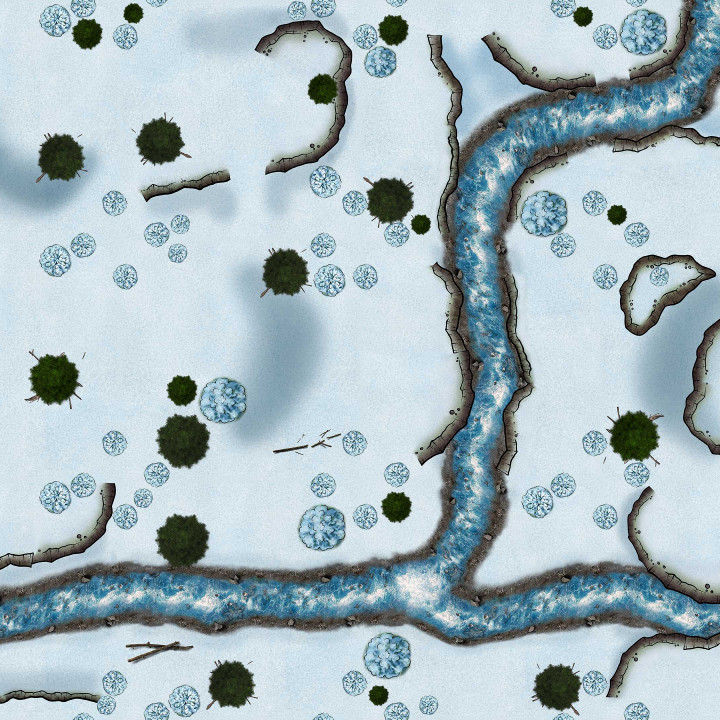 Arctic Forests 2 - Modular Digital DnD Terrain Battle Map Tiles image