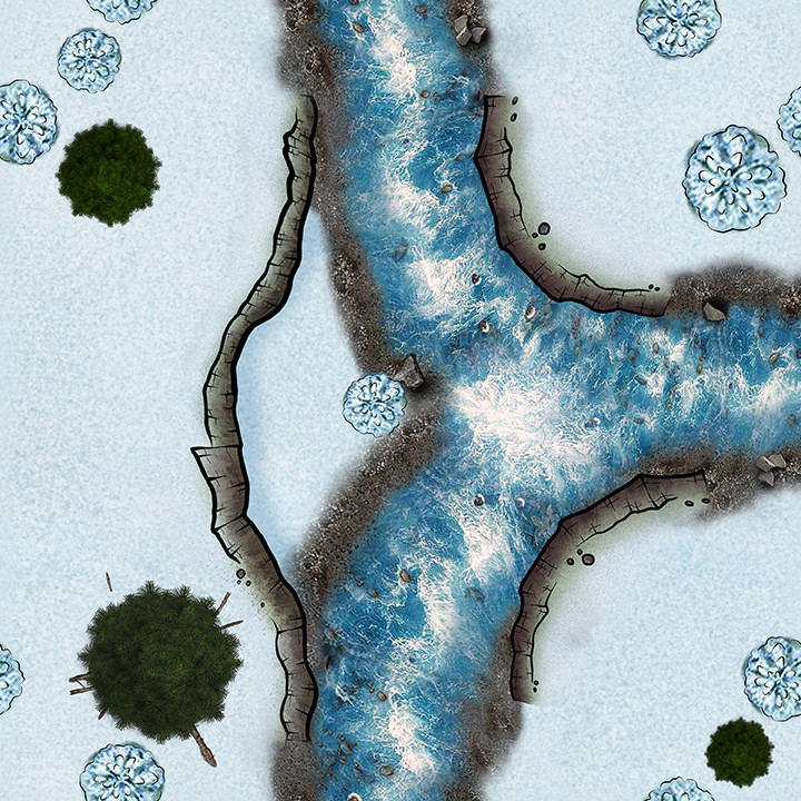 Arctic Forests 2 - Modular Digital DnD Terrain Battle Map Tiles image