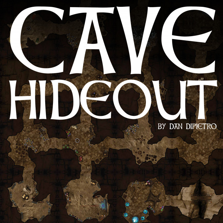 Cave Hideout - Modular Digital Fantasy DnD Terrain Battle Maps image