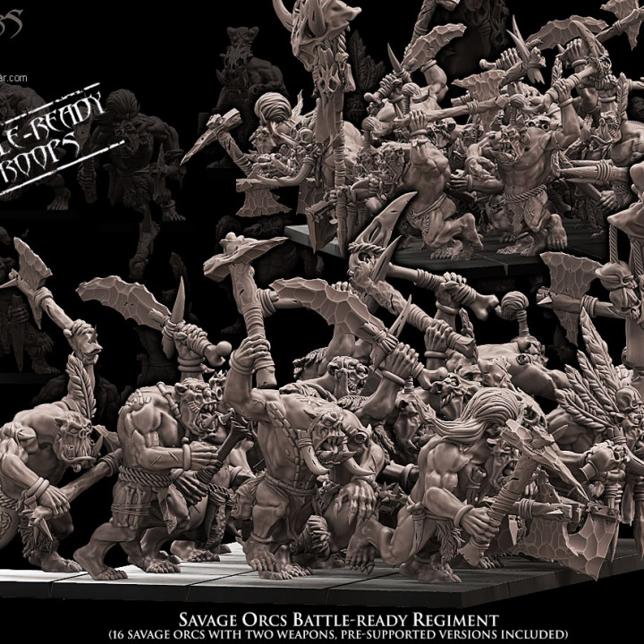 Savage Orcs Battle-Ready regiment (16 Orcs) image