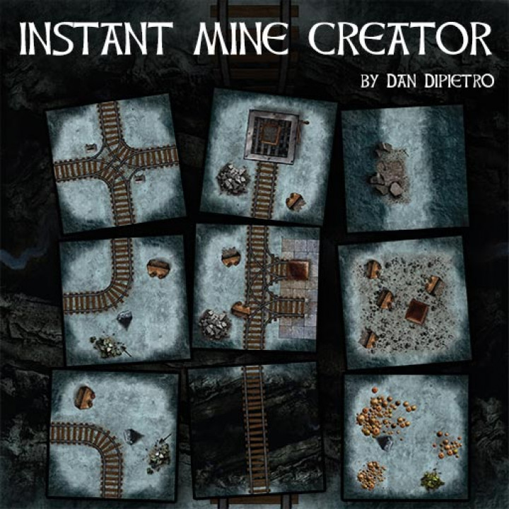 Instant Mine Creator - Modular Digital DnD Terrain Battle Map Tiles image