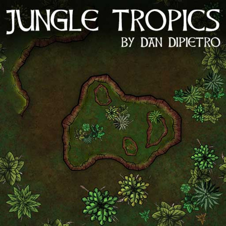 Jungle Tropics - Modular Digital DnD Terrain Battle Map Tiles image