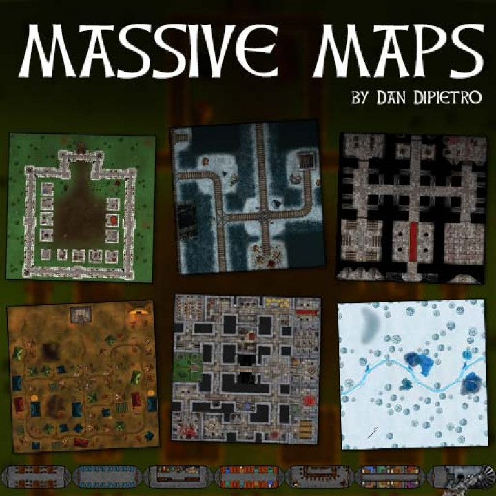 Massive Maps 1 - Digital Fantasy DnD Terrain Battle Maps image
