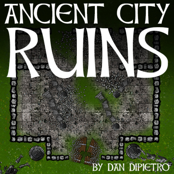Ancient City Ruins Tokens - Digital Map Battle Tokens image