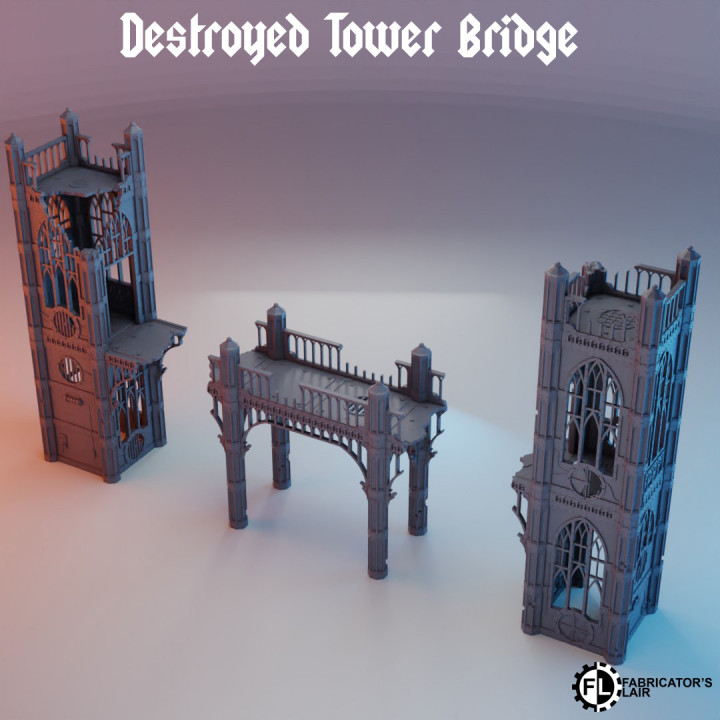 Gothic Ruins Set #2 - Print-in-place image