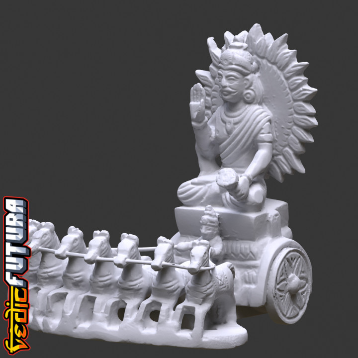 Surya - The Sun God with His Seven Horses & Aruna image