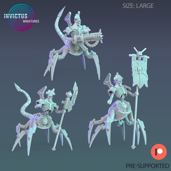 Cosmic Undead Officer Set / Evil Alien Soldier / Space Skelet / Cyberpunk Warrior / Skeleton Army Invasion / Trooper Attack / Sci-Fi Encounter image
