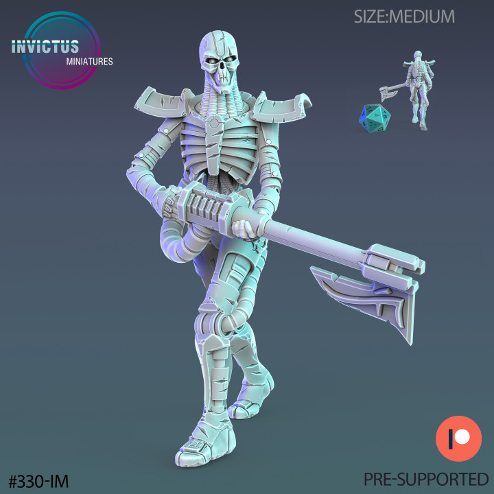 Cosmic Undead Soldier Set / Evil Alien Officer / Space Skelet / Cyberpunk Warrior / Skeleton Army Invasion / Trooper Attack / Sci-Fi Encounter image