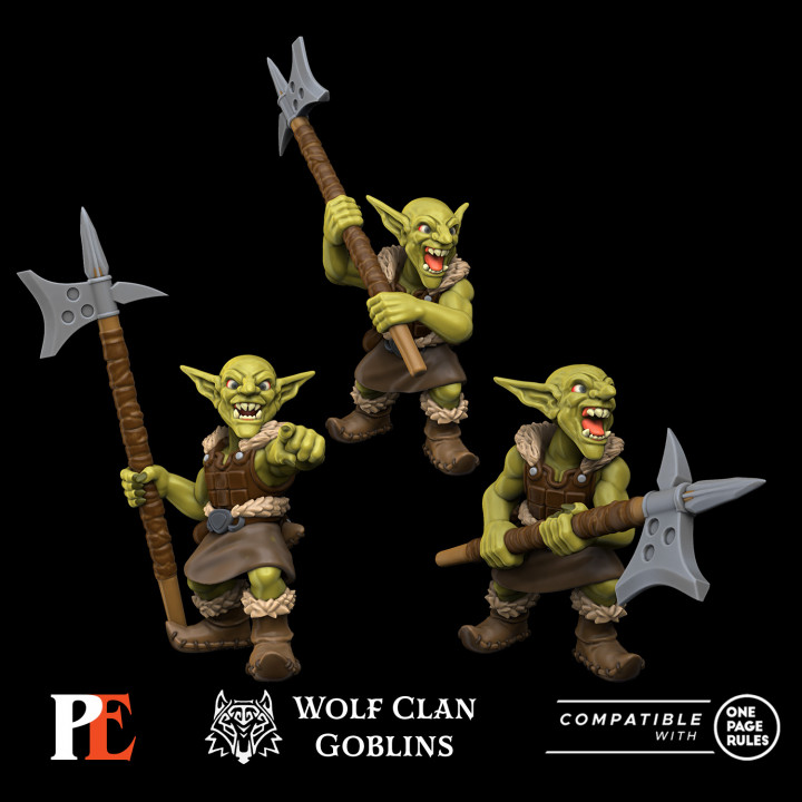 Warriors (Halberd) - Wolf Clan Goblins