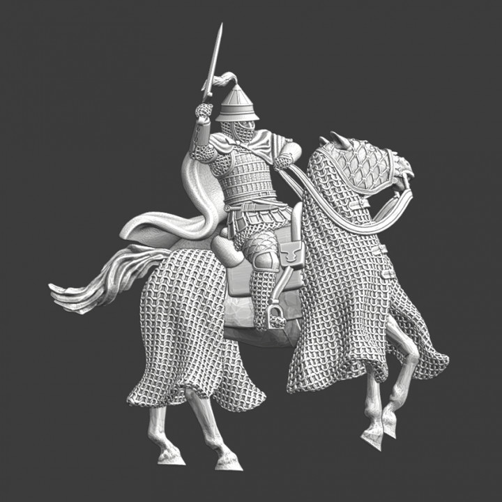 Mounted Kievan-Rus warrior - Medieval Miniature image