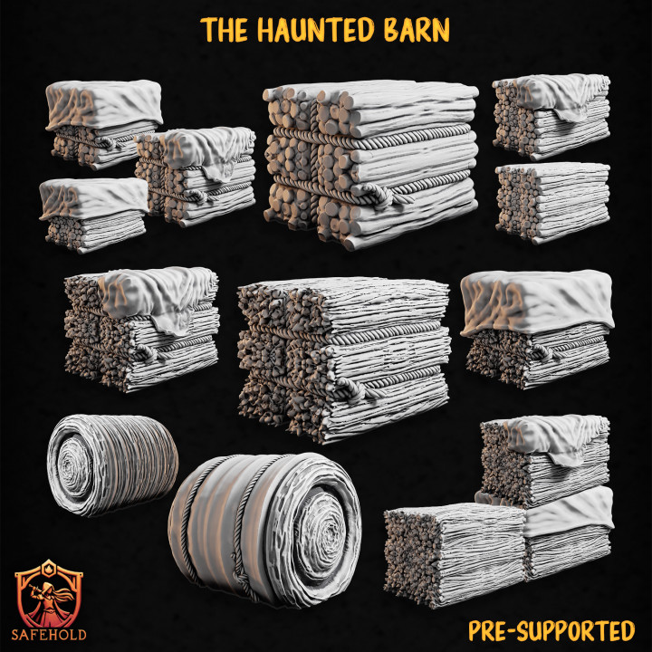 Hay Bales & Wooden Bales Set (Pre-Supported) image