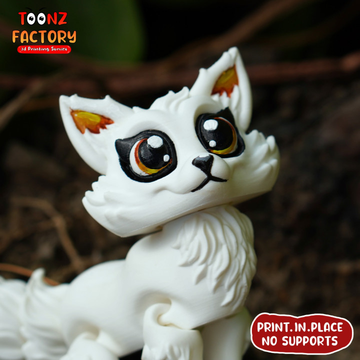 CUTE FLEXI ARCTIC FOX ARTICULATED