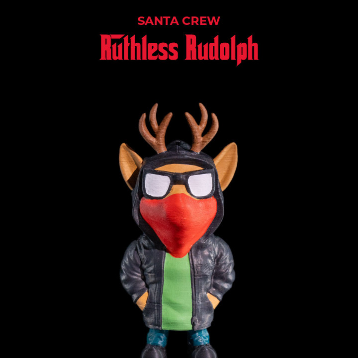 3D Printable Santa Crew - Ruthless Rudolph by Stlflix