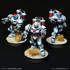 Picture of print of Flamer Breachers (super human heavy weapons team with flamethrower gauntlets)