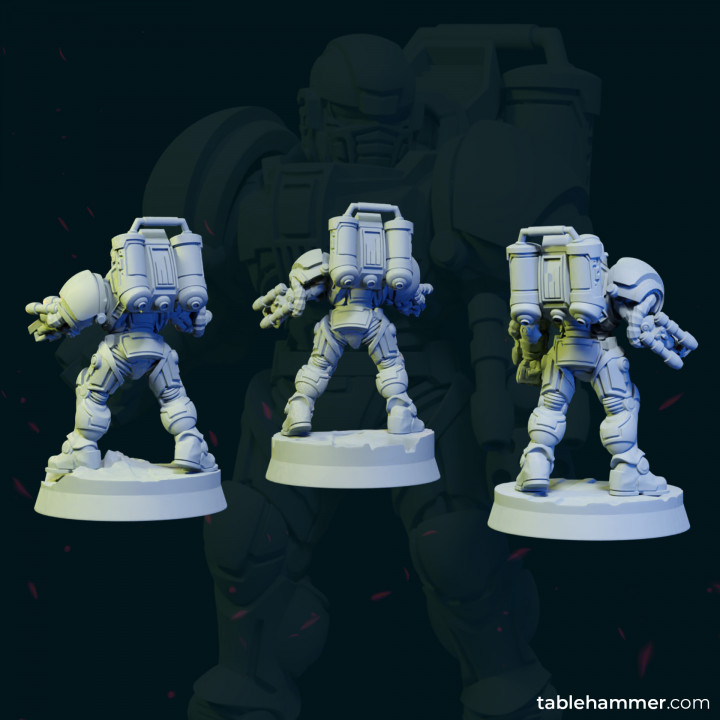 Flamer Breachers (super human heavy weapons team with flamethrower gauntlets) image