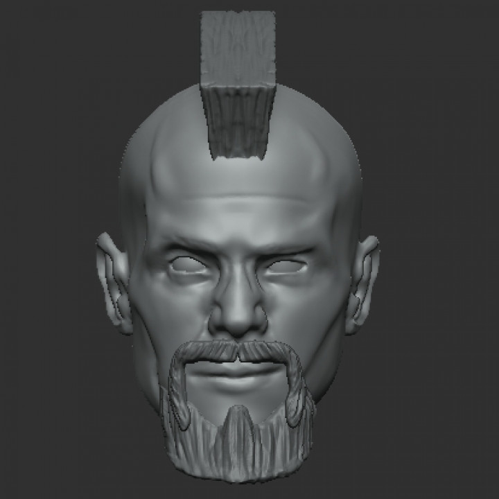 Jason Statham Mohawk Head for Mythic Legions image