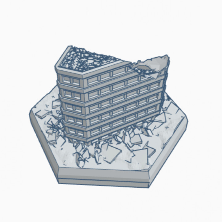 Sci-Fi Ruined Building 31 Hex Map Scale HMSSFR031 image