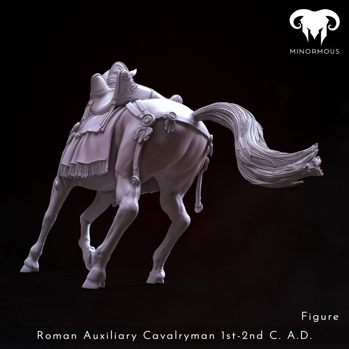 Figure & Horse - Roman Auxiliary Cavalryman 1st-2nd C. A.D. Riding with Rome! image