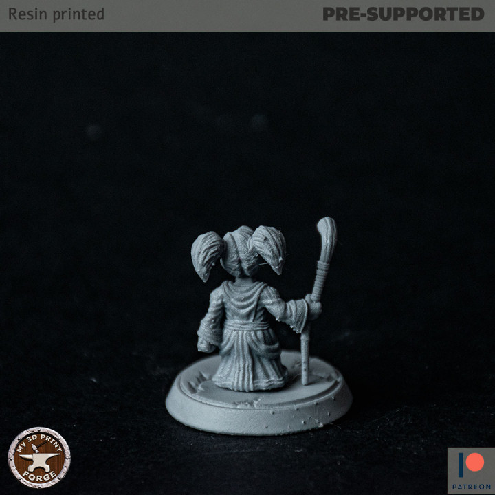 3D Printable Gnome Mage Female Three Models by My3DPrintForge