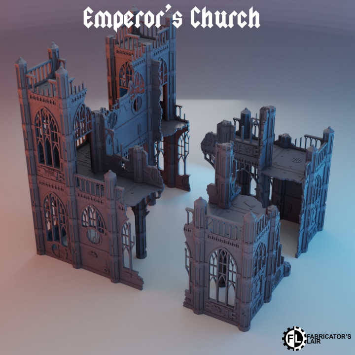 Gothic Ruins Set #3 - Print-in-place image