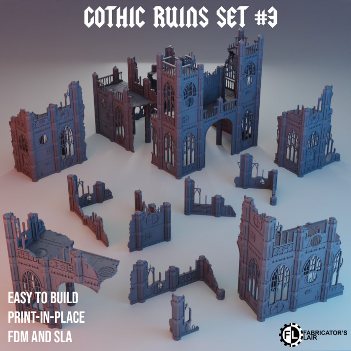 Gothic Ruins Set #3 - Print-in-place's Cover