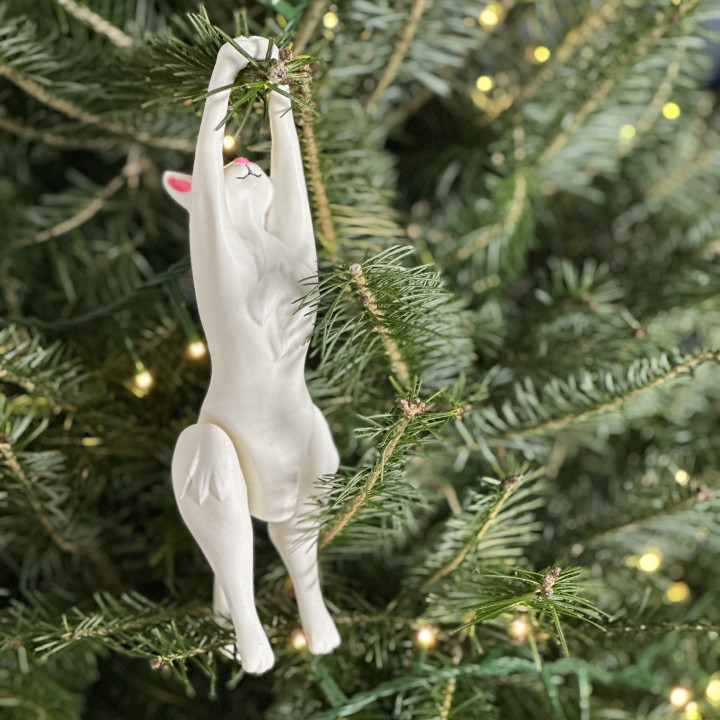 Hanging Cat Tree Ornament - Print-in-Place image