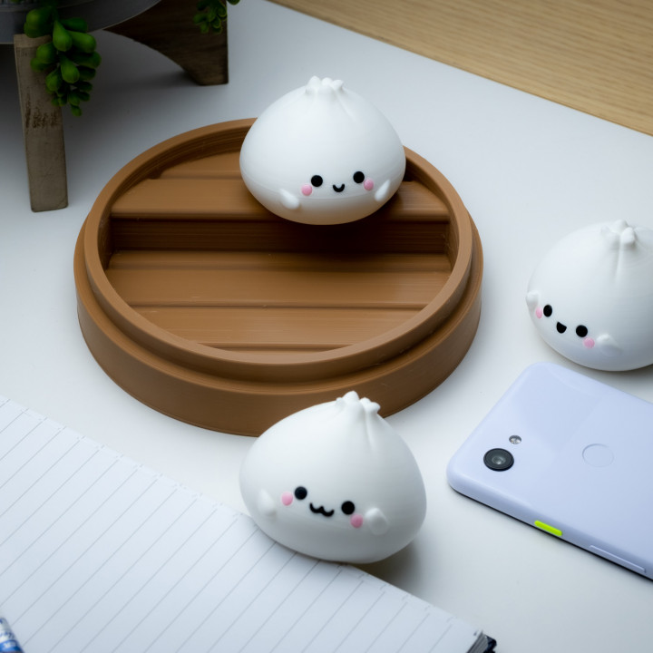 Kawaii Dim Sums in a Cute Basket image