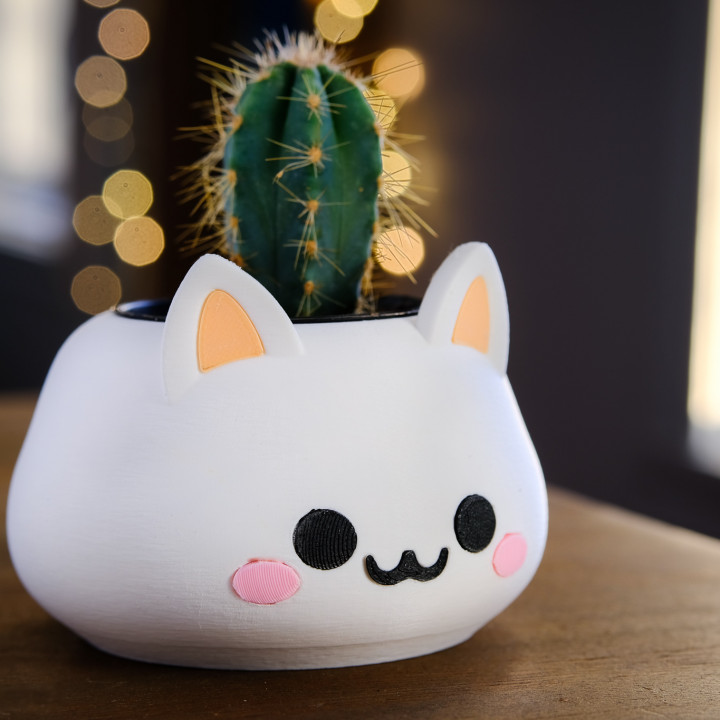 Kawaii Cat Planter image